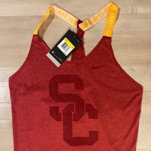 Women's Nike USC Trojans Racerback Tank Top, Cardinal, Small, NWT (AQ1978-613)